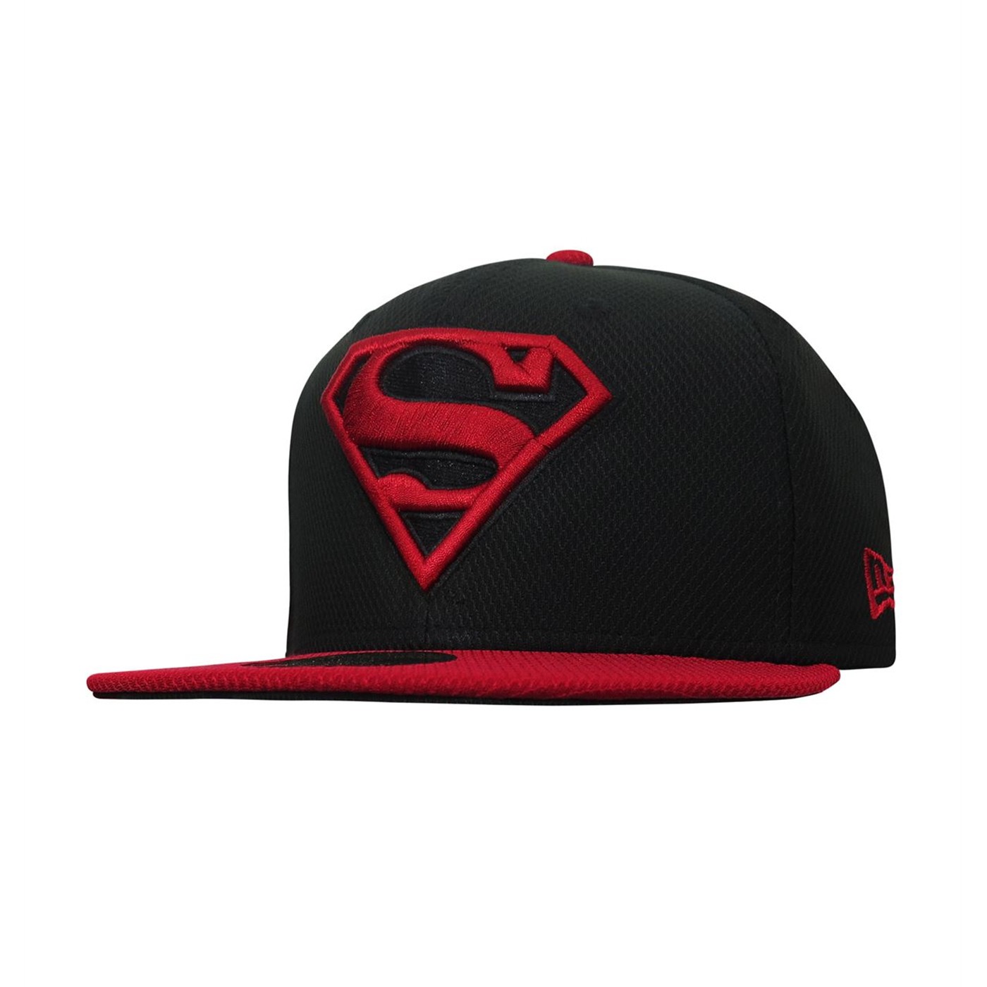 Superboy Symbol Red & Black 59Fifty Fitted Hat, Black