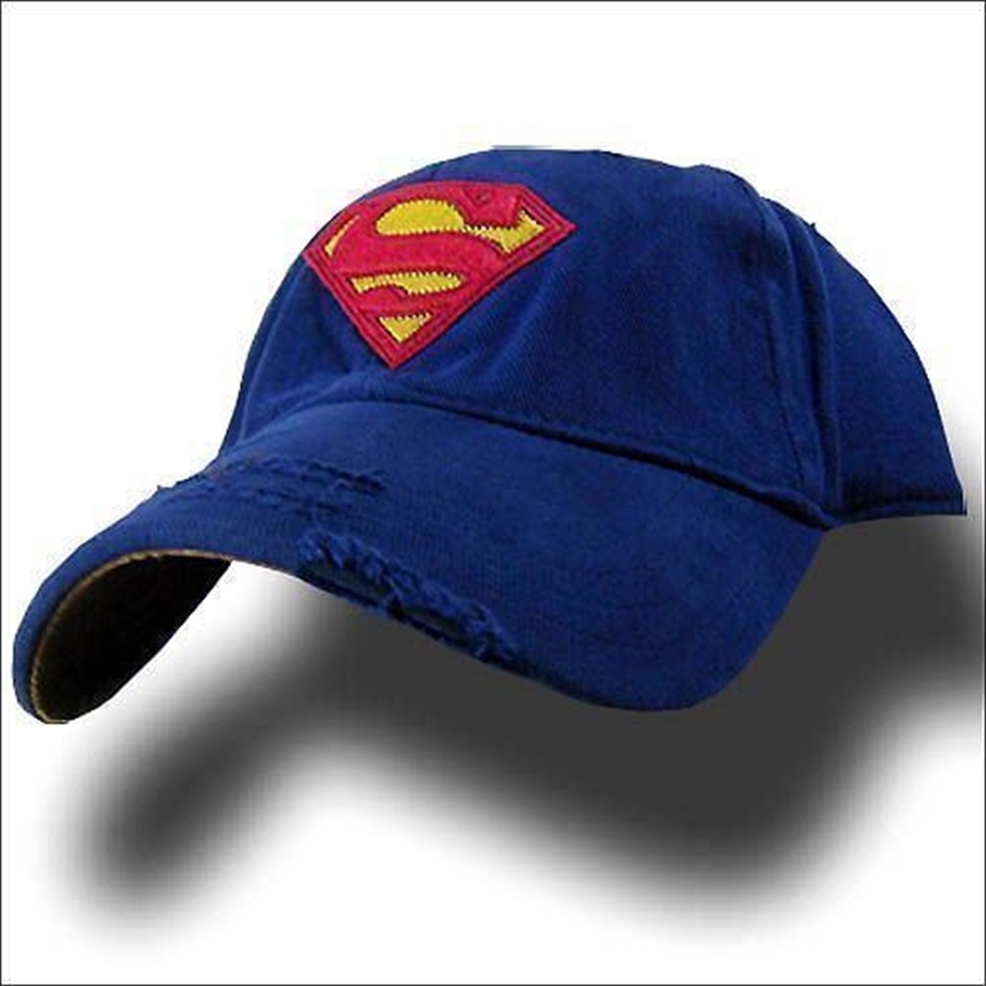 Superman Shredded Leather Bill Baseball Cap