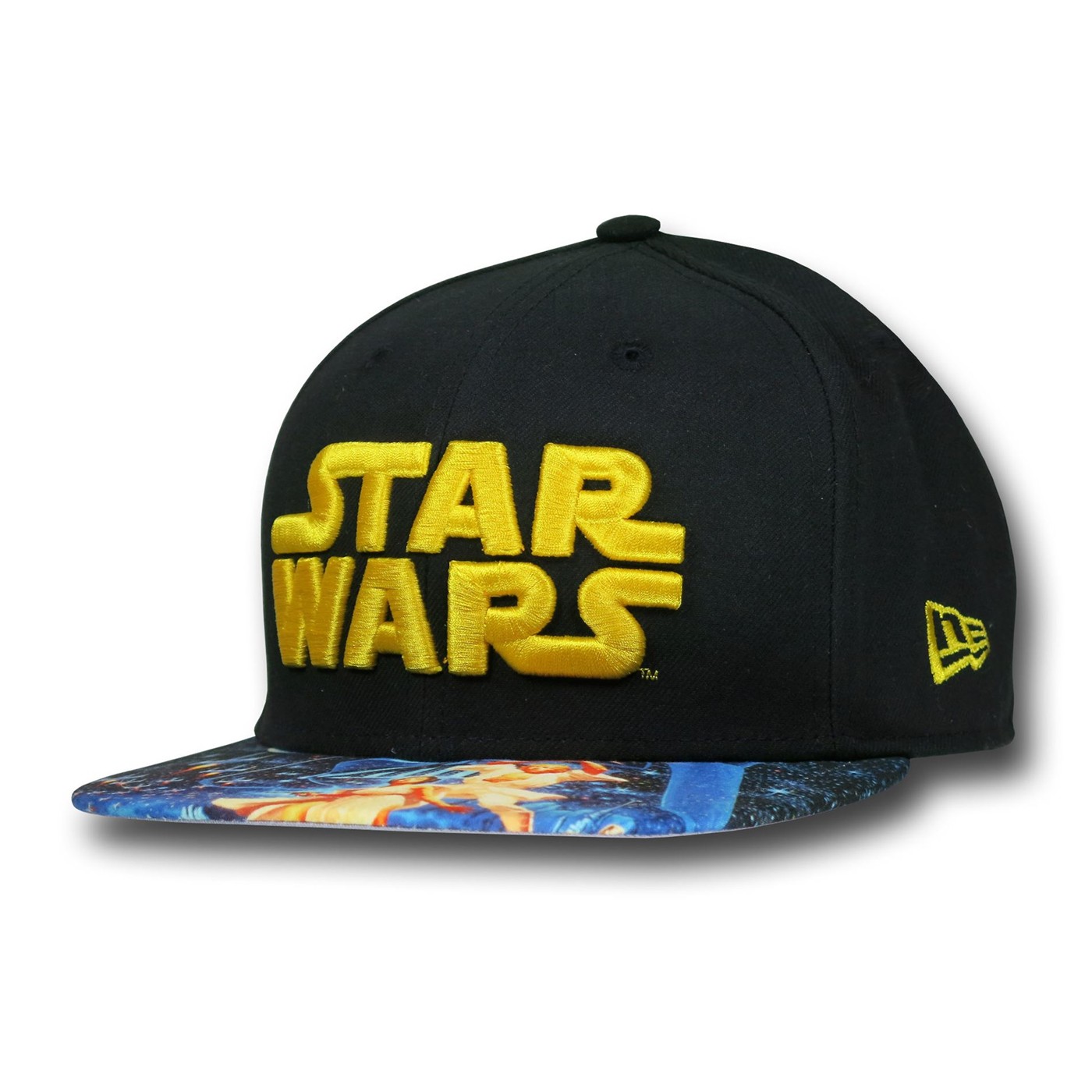 Star Wars Logo and Printed Bill 59Fifty Cap, Black