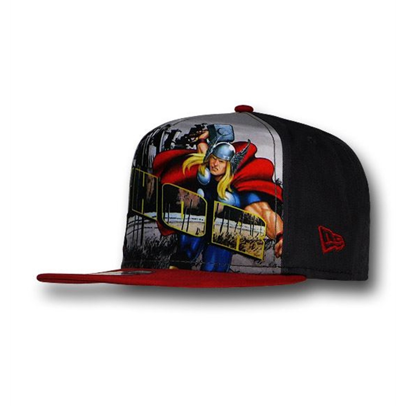 Thor Hero Postcard 9Fifty Snapback Cap, Black