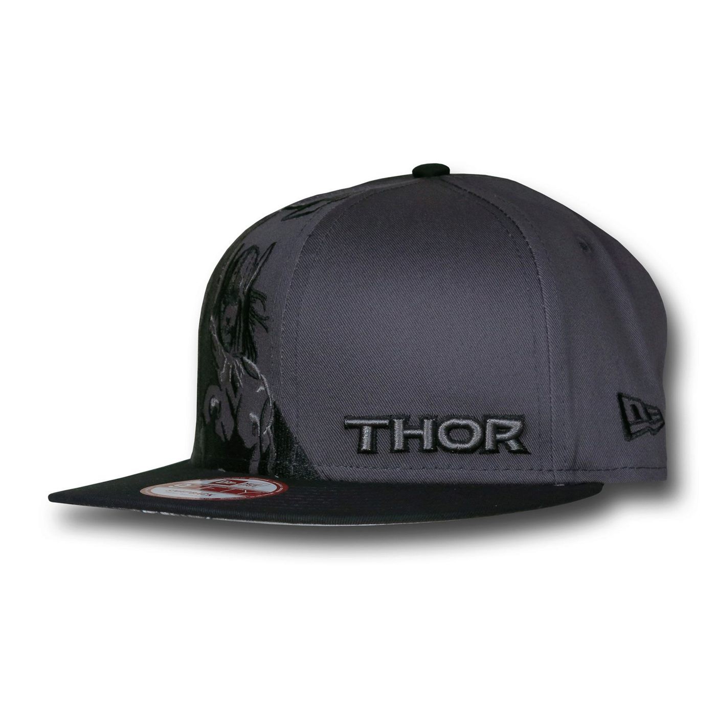 Thor Image Grey Black 9Fifty Snapback Cap, Grey