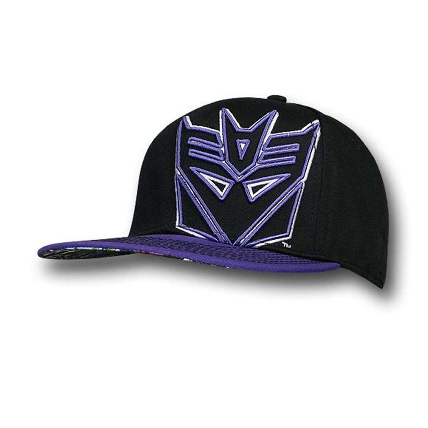 Decepticons Purple Side Symbol Flat Bill Cap, Purple