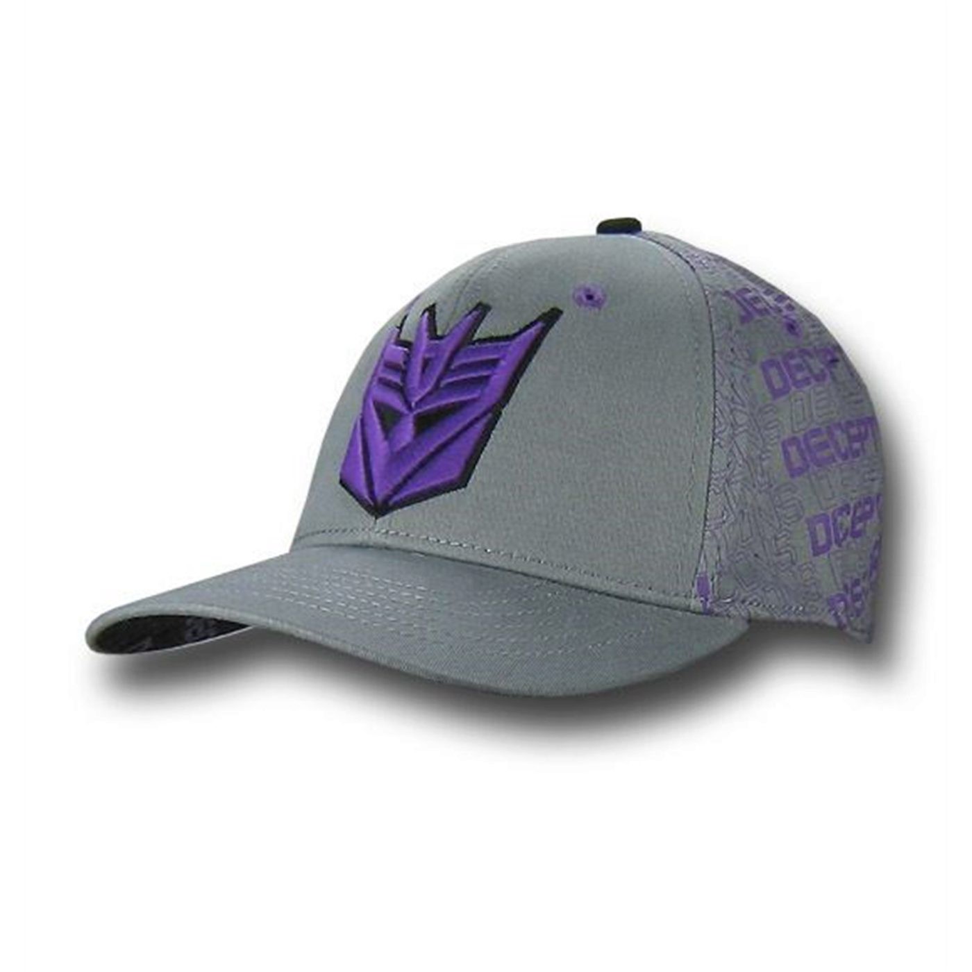 Transformers Decepticon Symbol Gray Baseball Cap, Grey