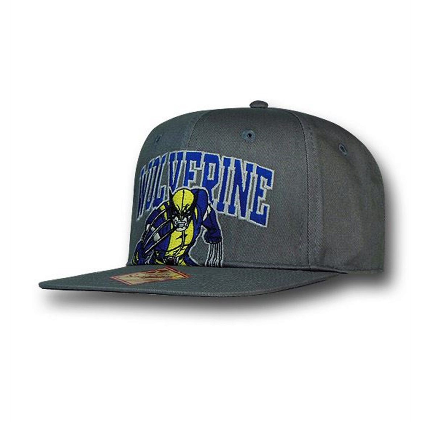 Wolverine Logo and Image Grey Snapback Cap, Grey