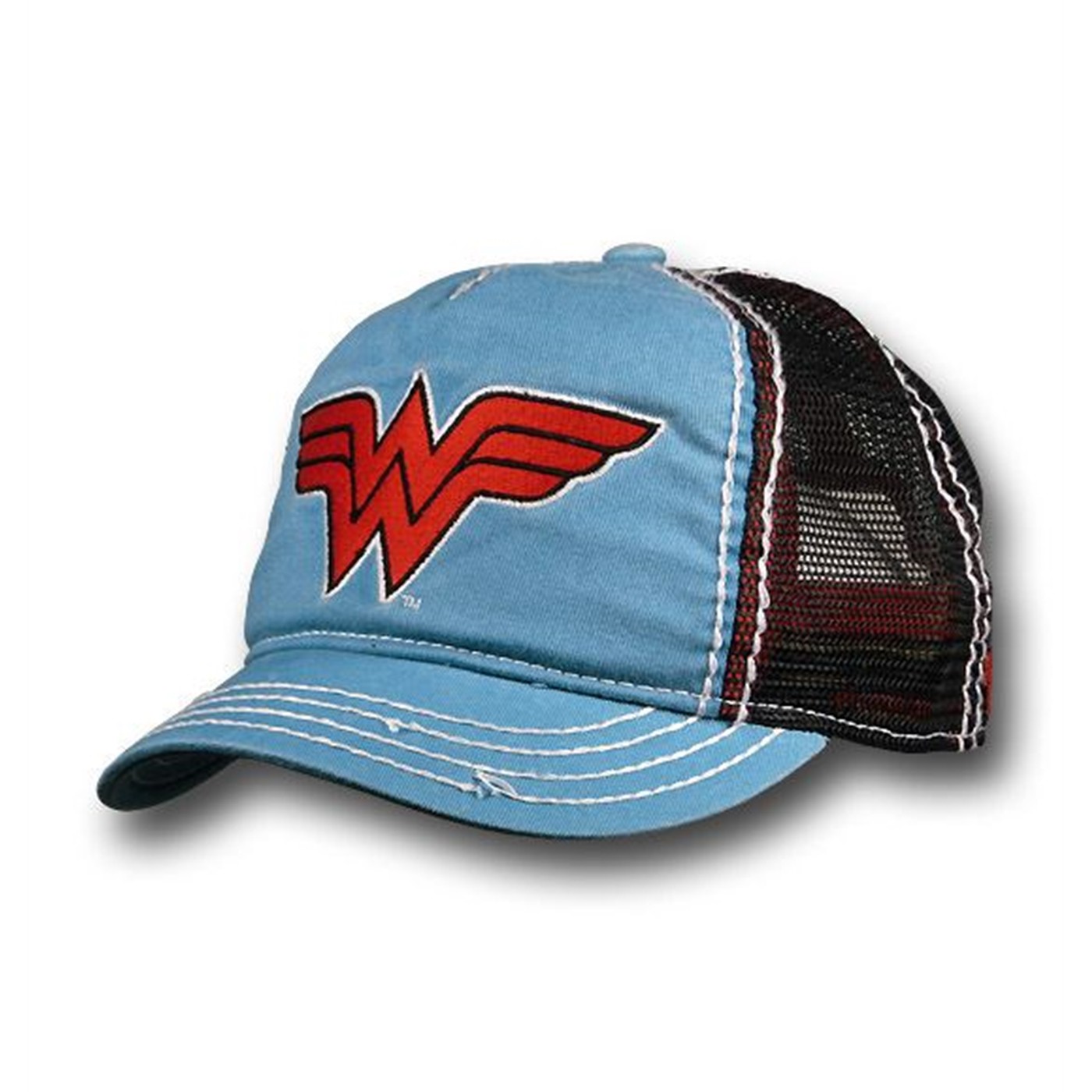 Wonder Woman Womens Teal Stitch Go-Go Cap