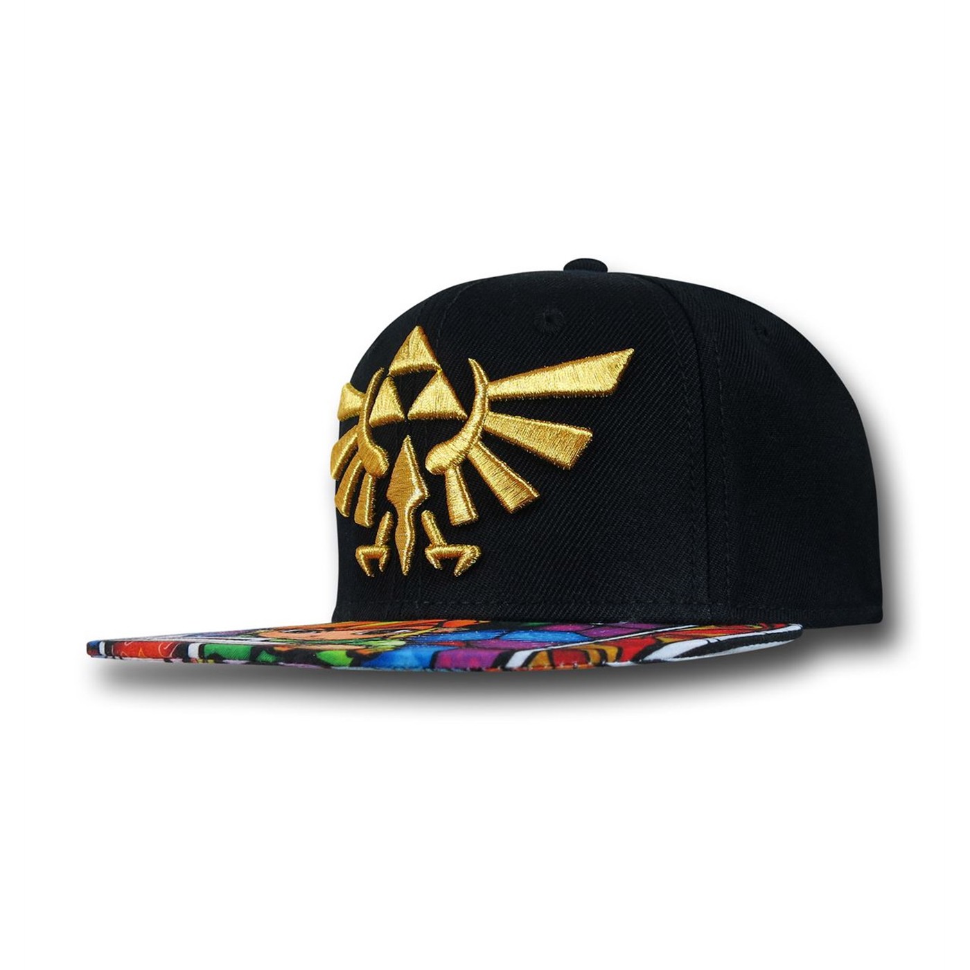 Zelda Sublimated Bill Snapback Hat, Black