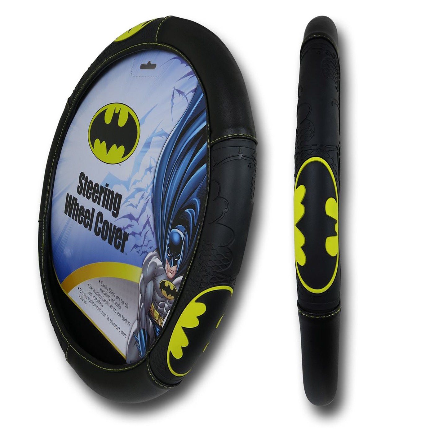 Batman Symbol Steering Wheel Cover, Black
