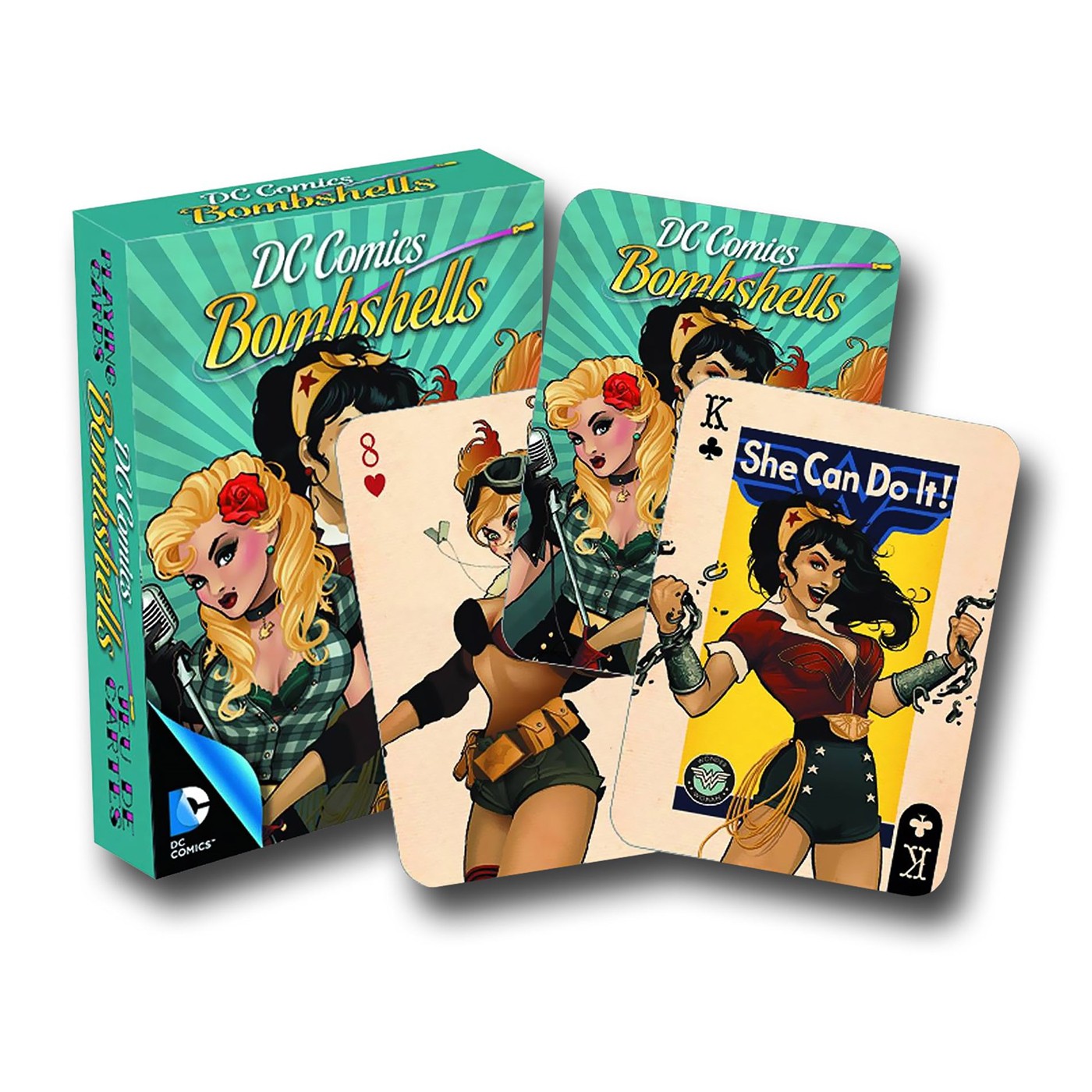 DC Comics Bombshell Playing Card Set, White