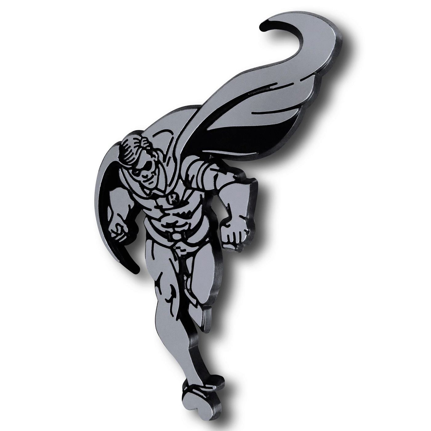 Robin Running 3D Plastic Car Emblem, Silver