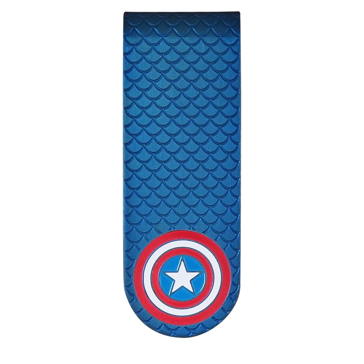 Captain America Stainless Steel Plated Money Clip, Blue