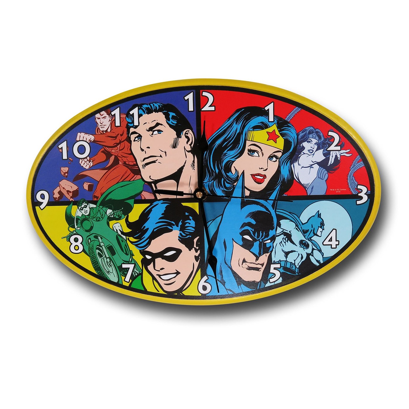 DC Retro Heroes Wall Clock, Yellow
