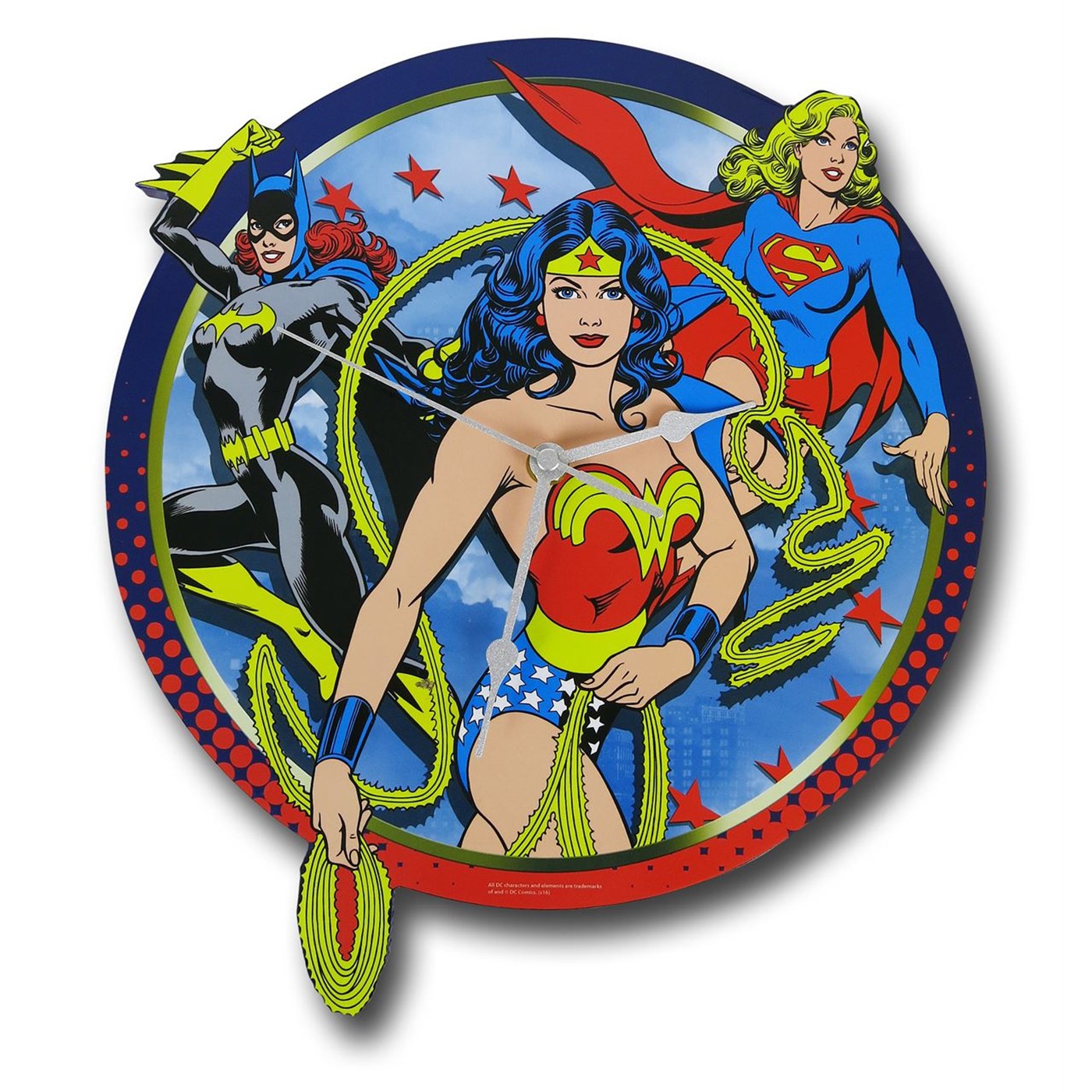 DC Girl Power Wall Clock, Blue