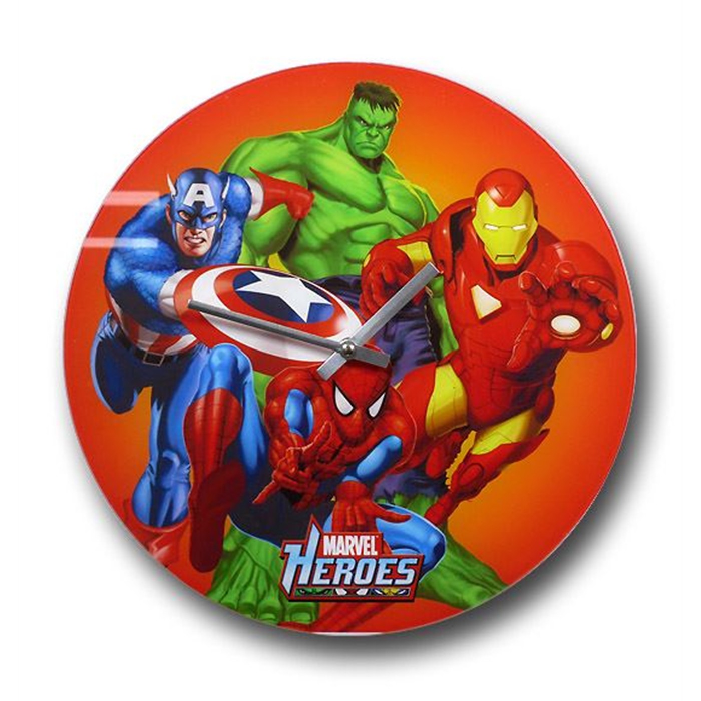 Marvel Heroes Amber Attack Glass Clock