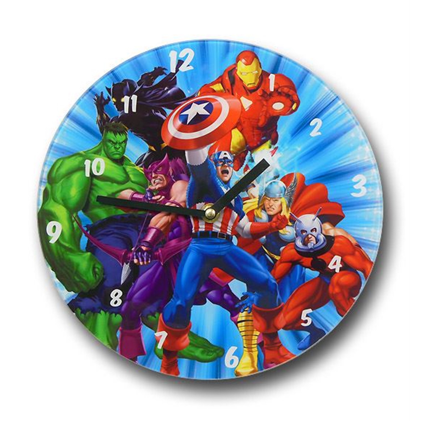 Avengers Burst Glass Wall Clock
