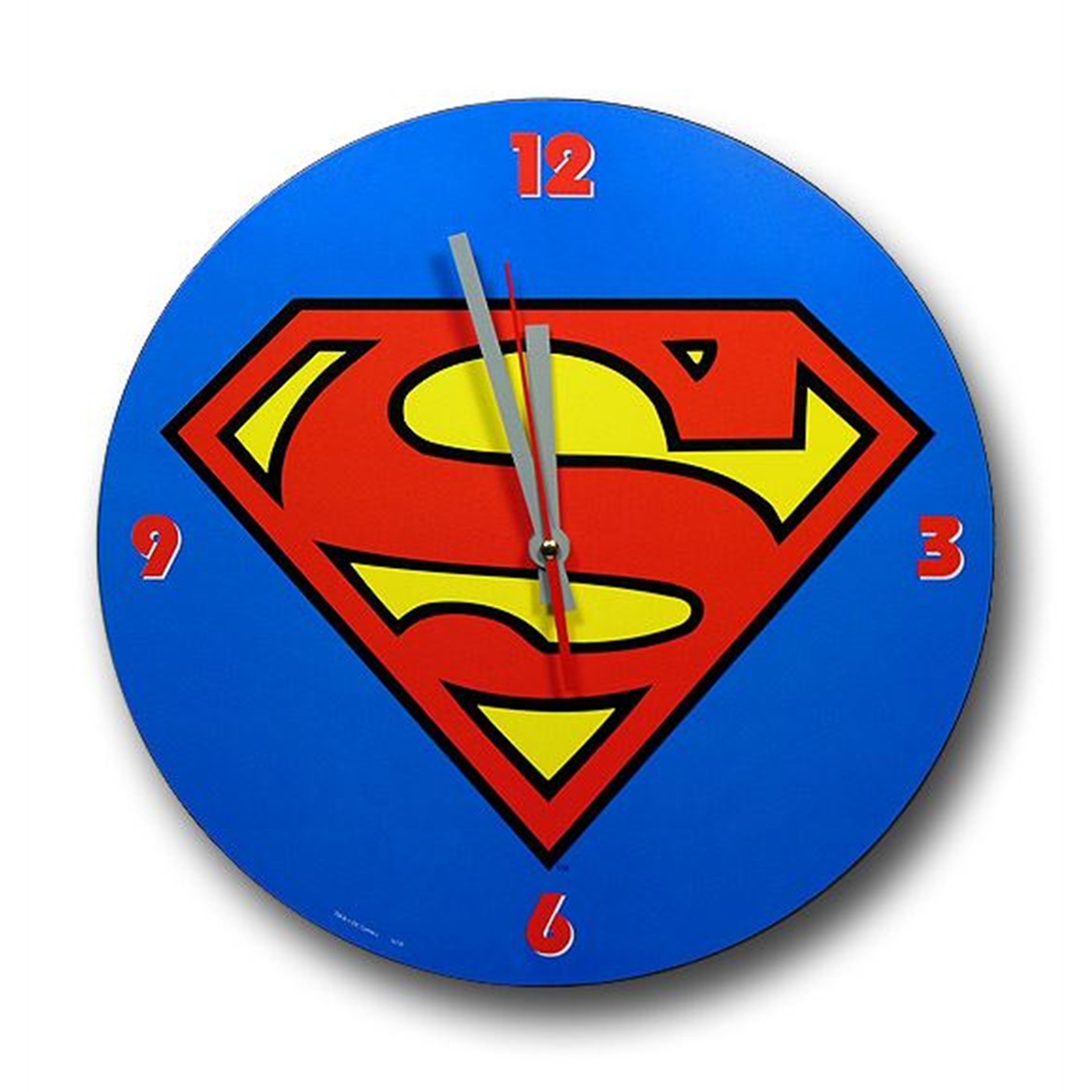 Superman Symbol Wood Wall Clock, Blue