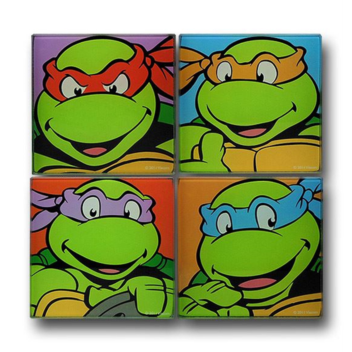 TMNT Glass Coaster Set