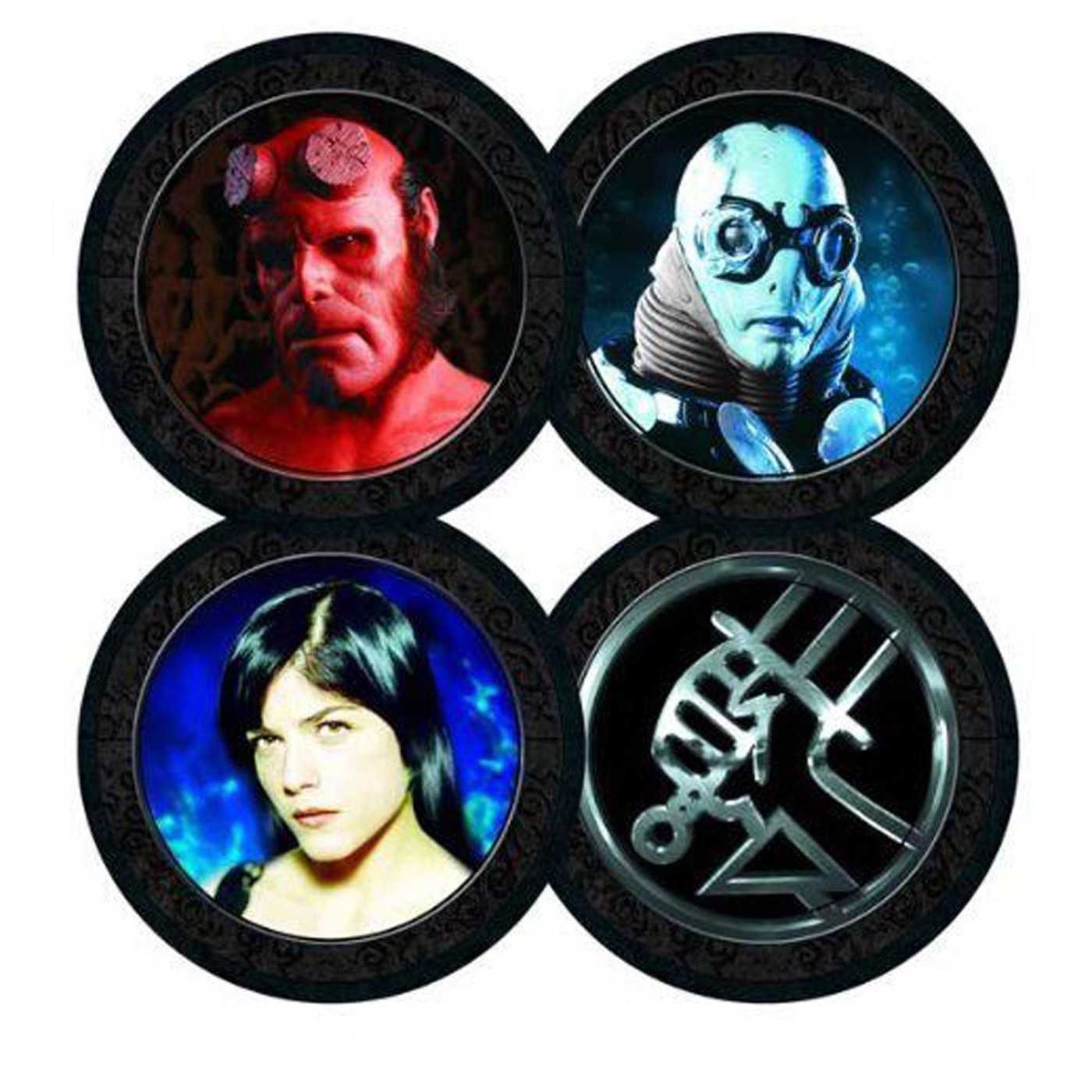 Hellboy Coaster Set, Black