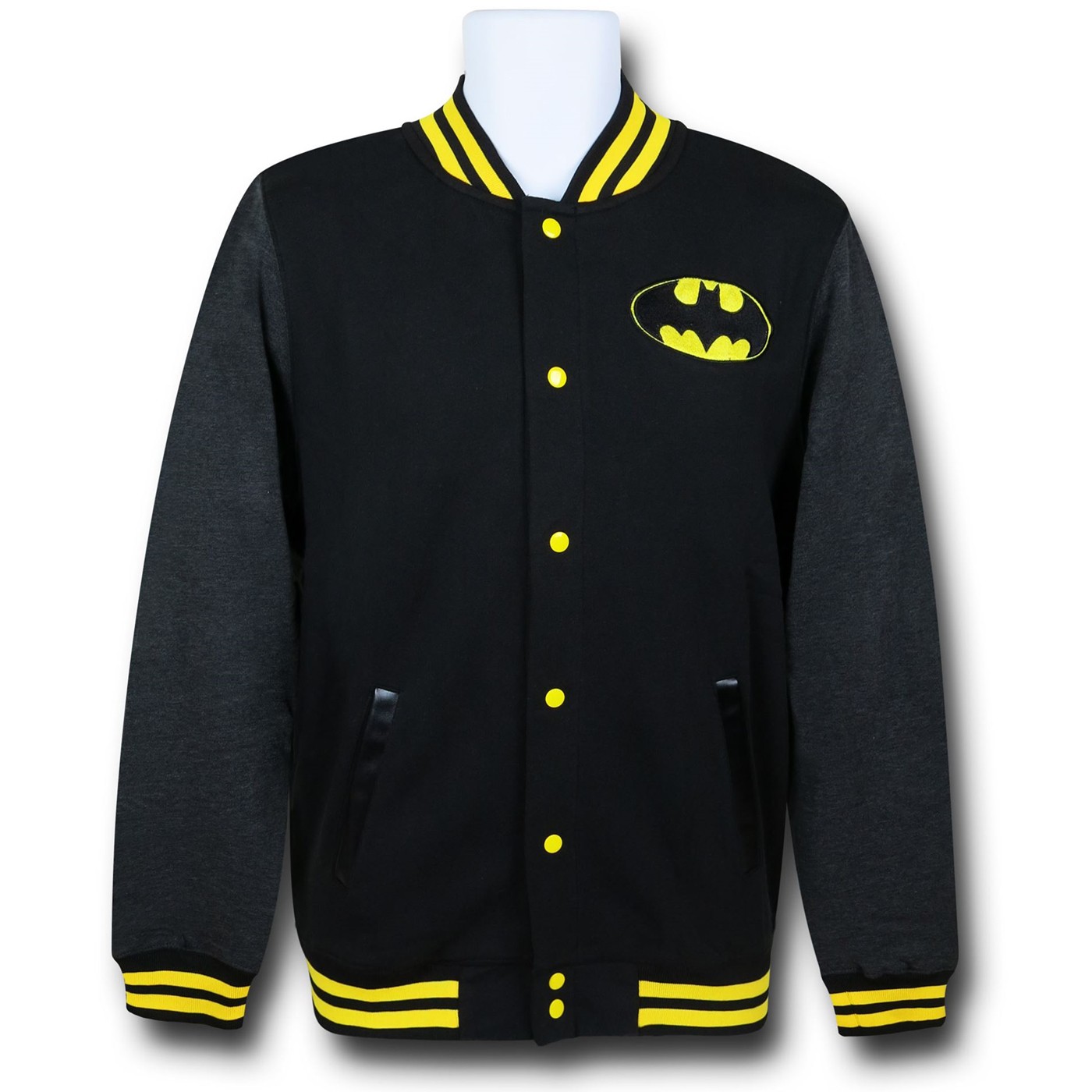 Batman Symbol Letterman Jacket, Black