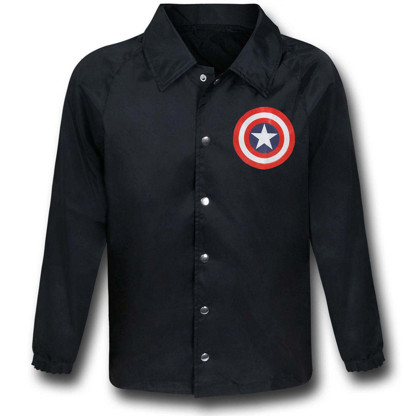 Captain America Shield Black Windbreaker, Black