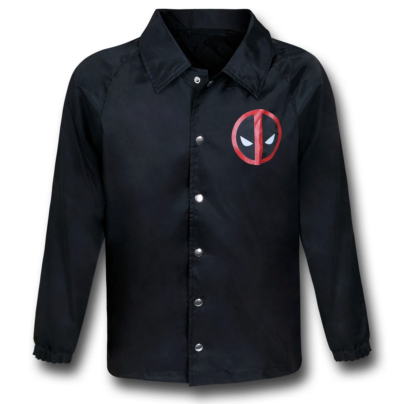 Deadpool Symbol Black Windbreaker, Black
