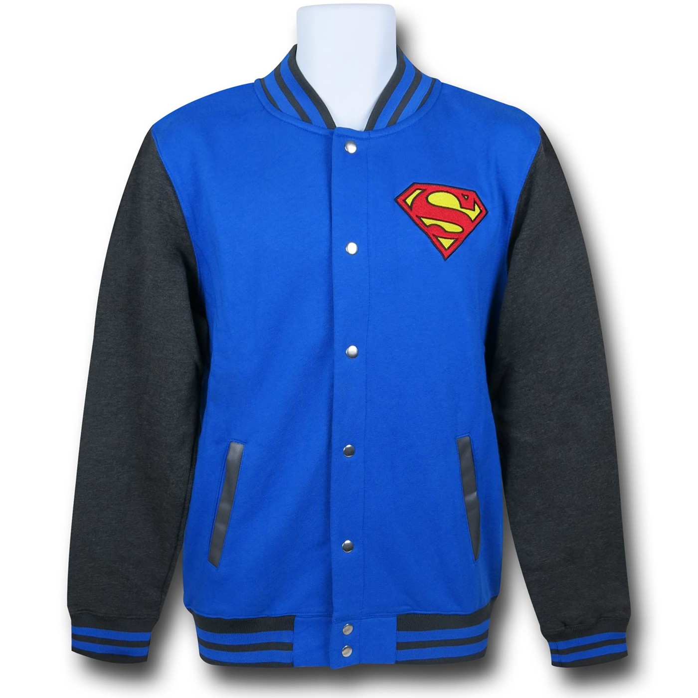 Superman Symbol Letterman Jacket, Blue