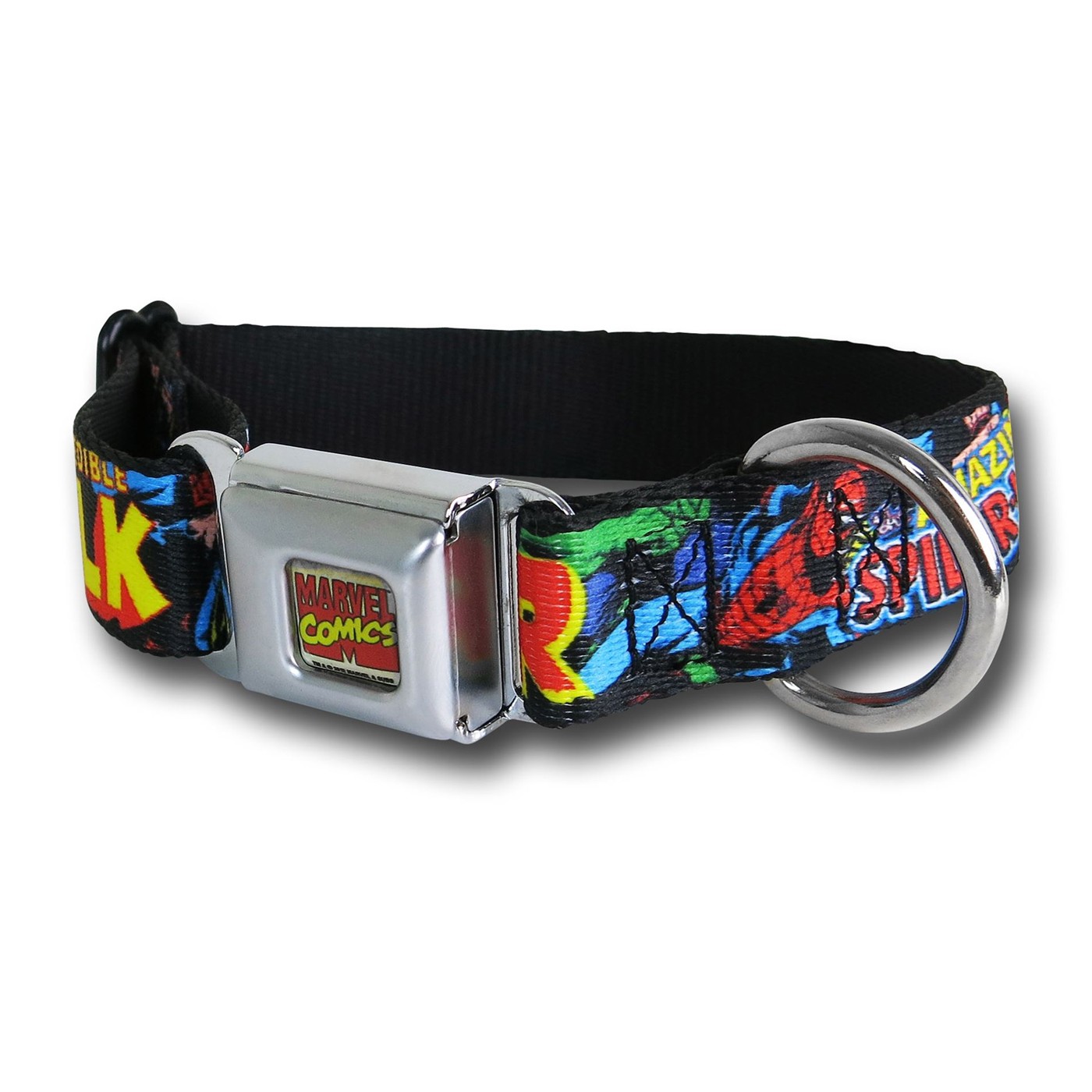 Marvel Heroes Small Dog Collar, Black