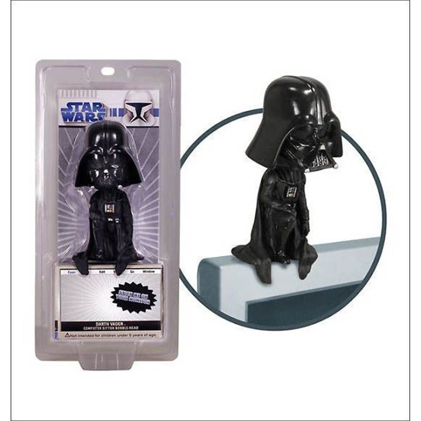 Darth Vader Computer Sitter Bobblehead, Black