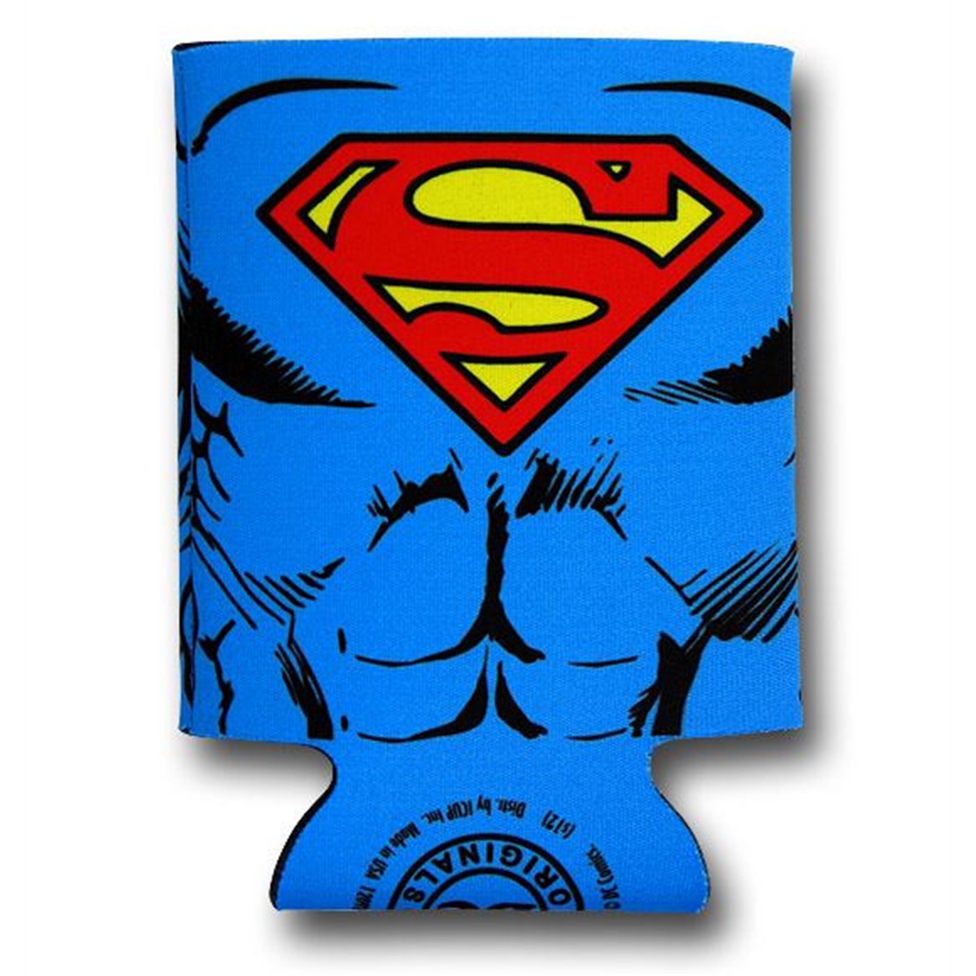 Superman Costume Can and Bottle Cooler, Blue