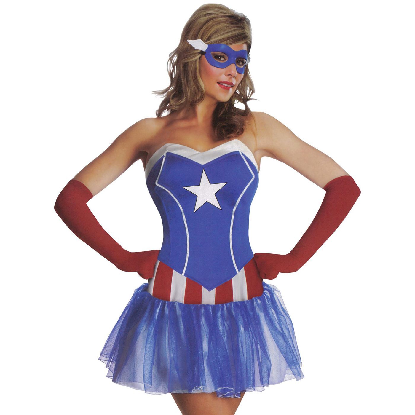 Captain America American Dream Women's Costume, Blue