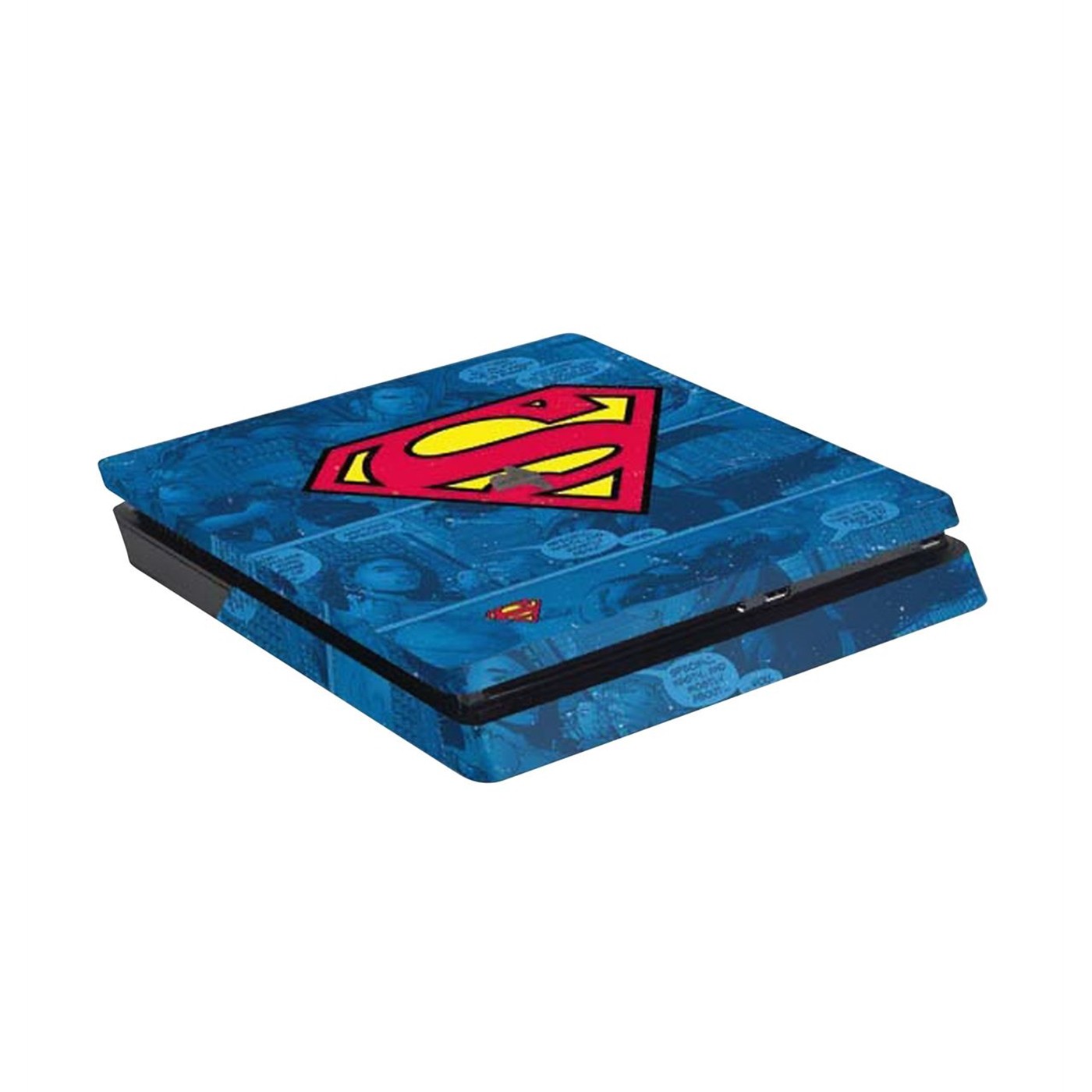 Superman Symbol PS4 Slim Console Skin, Blue