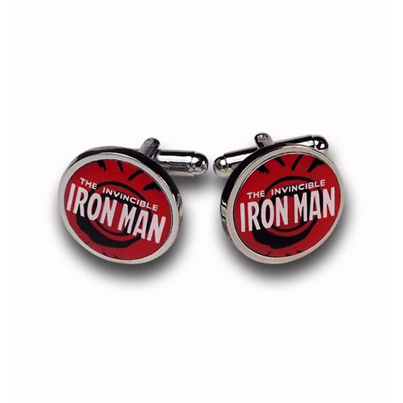 Iron Man Logo Cuff Links, Red