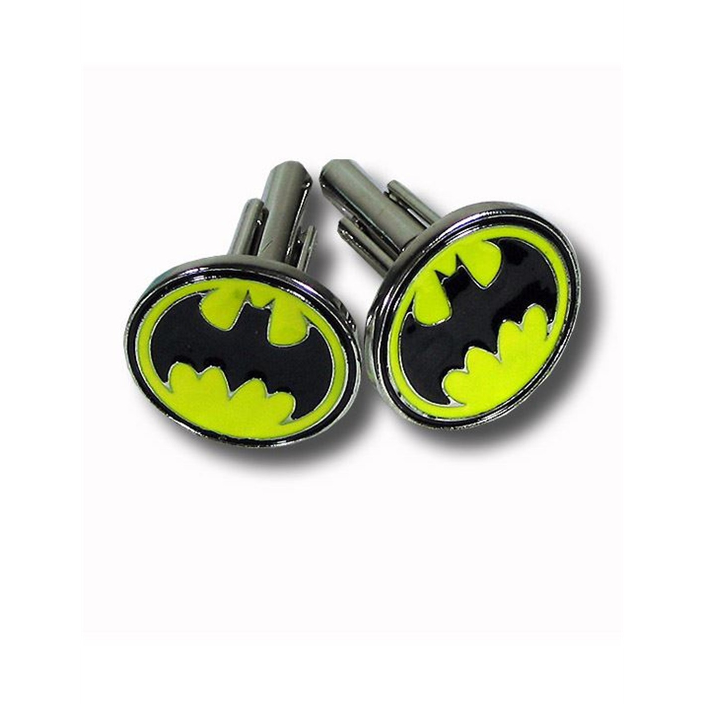 Batman Bat Signal Circle Cuff Links, Yellow