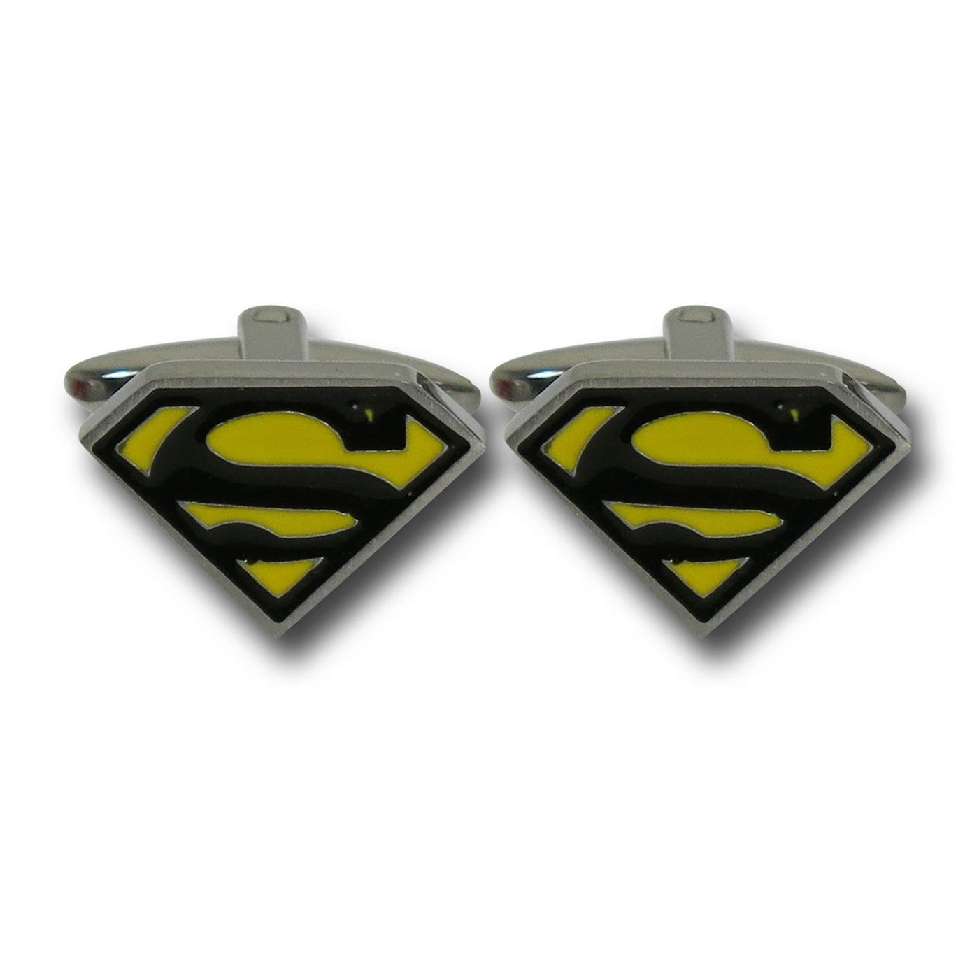 Superman Black & Yellow Symbol Cufflinks