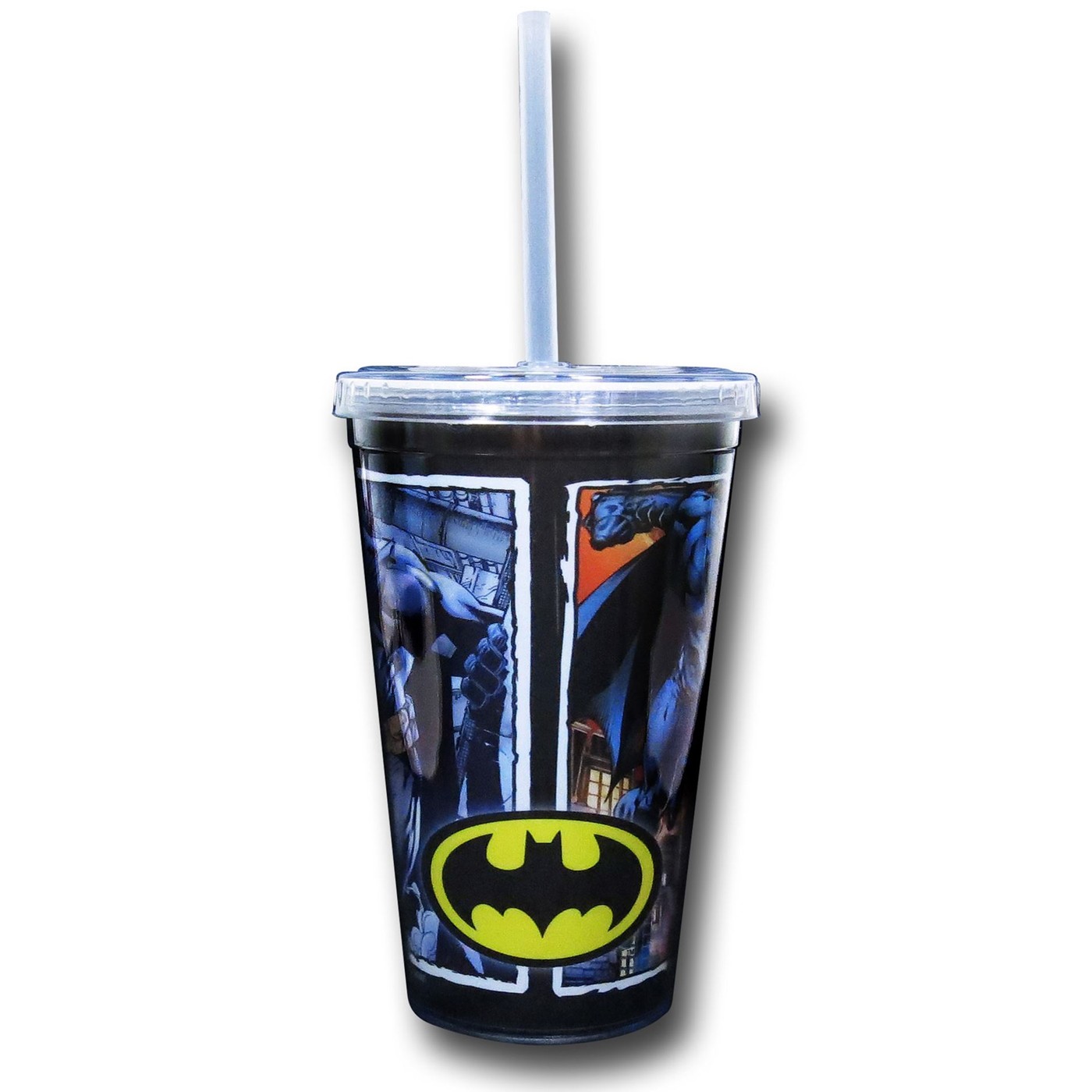 Batman In Action Cold Cup With Straw, Black