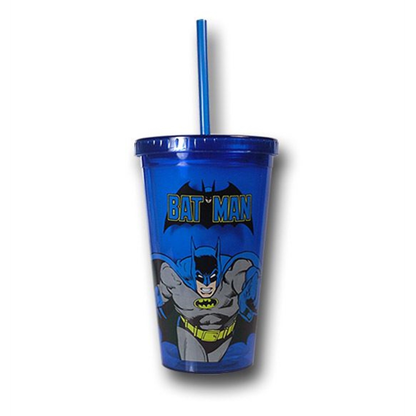 Batman Blue Image Acrylic Cold Cup w/Lid, Blue
