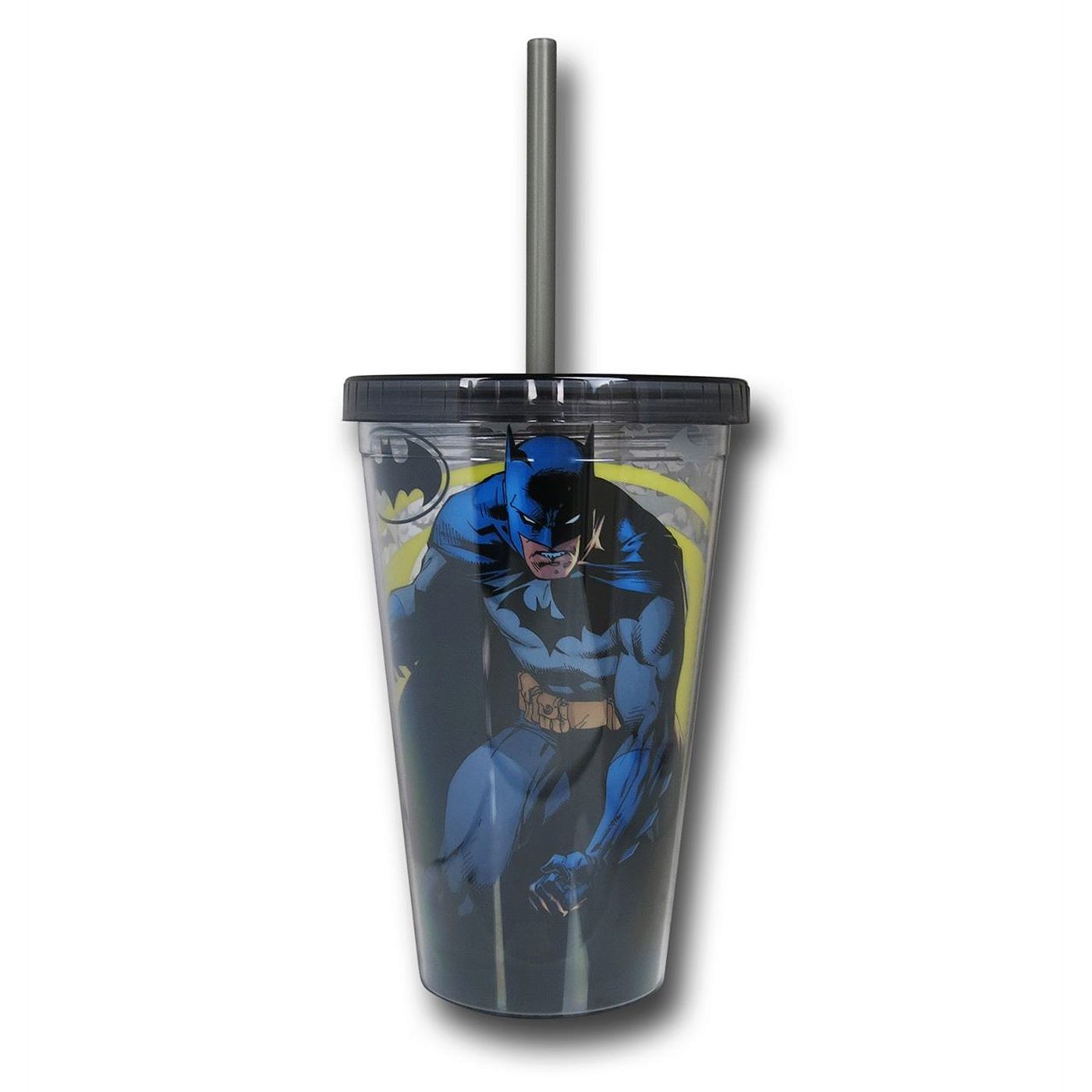 Batman 16oz Cold Cup with Reusable Ice Cubes, Black