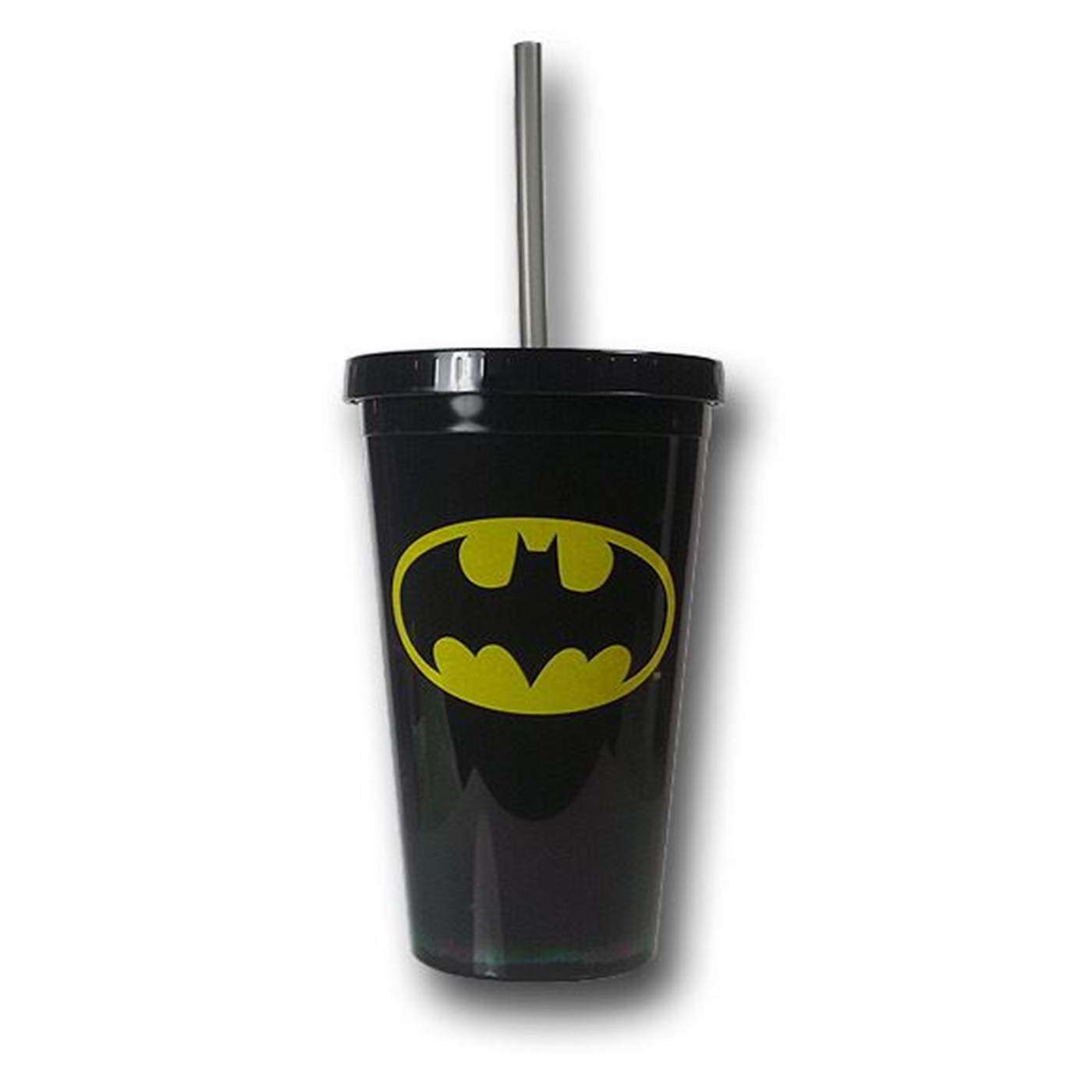 Batman Symbol Black 18oz Acrylic Cold Cup, Black