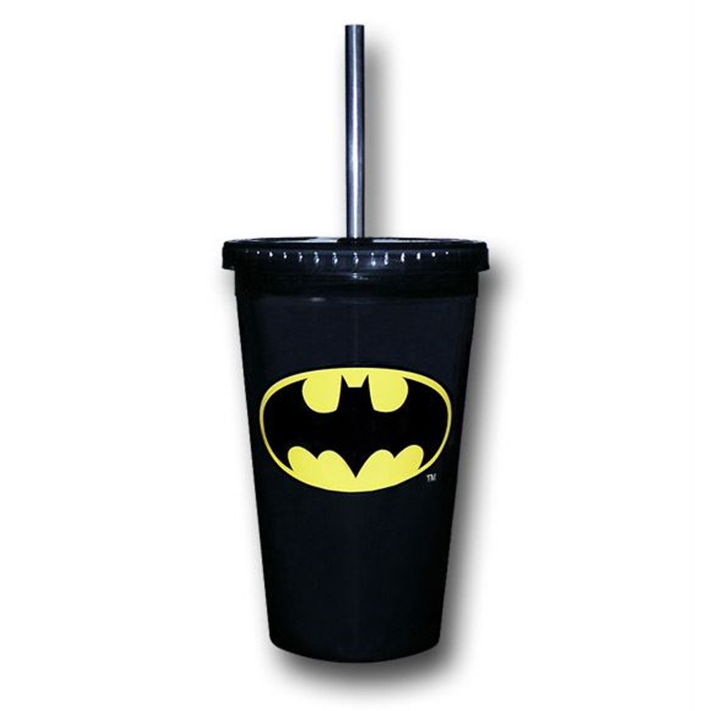 Batman Symbol Semi-Clear Acrylic Cold Cup, Black