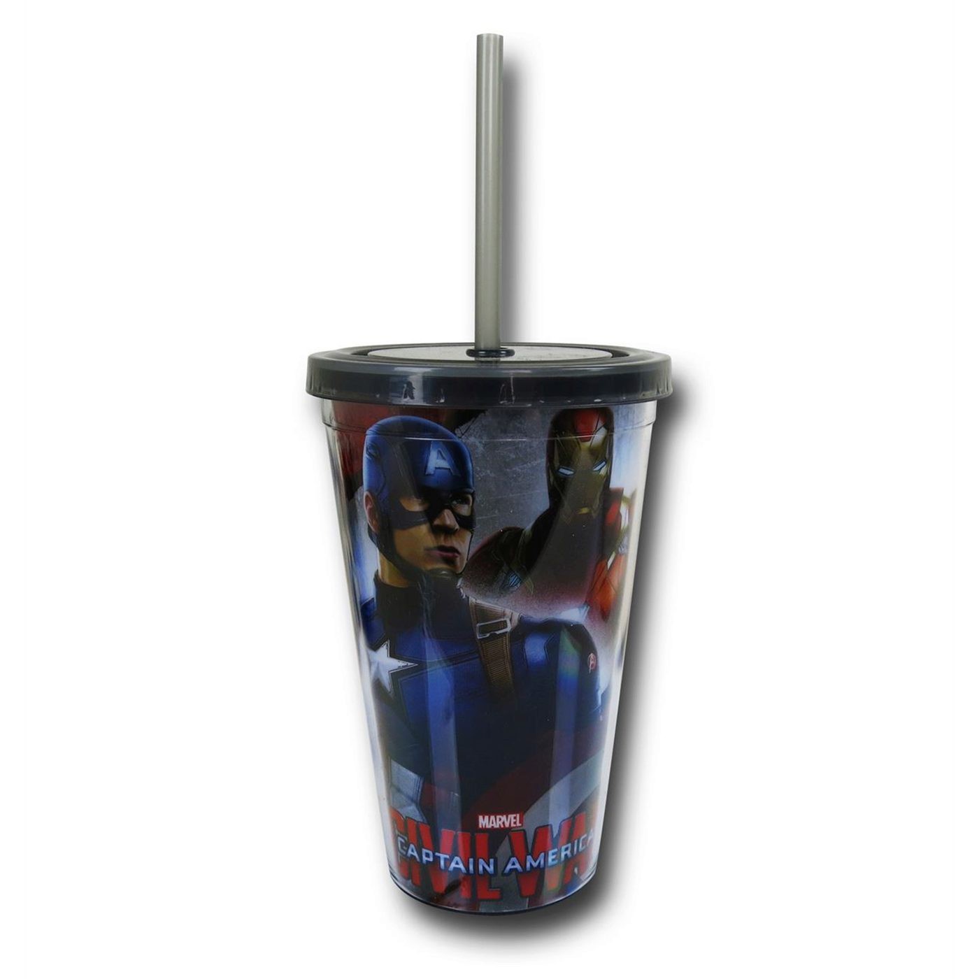 Captain America Civil War Characters 18oz Acrylic Cold Cup, Black