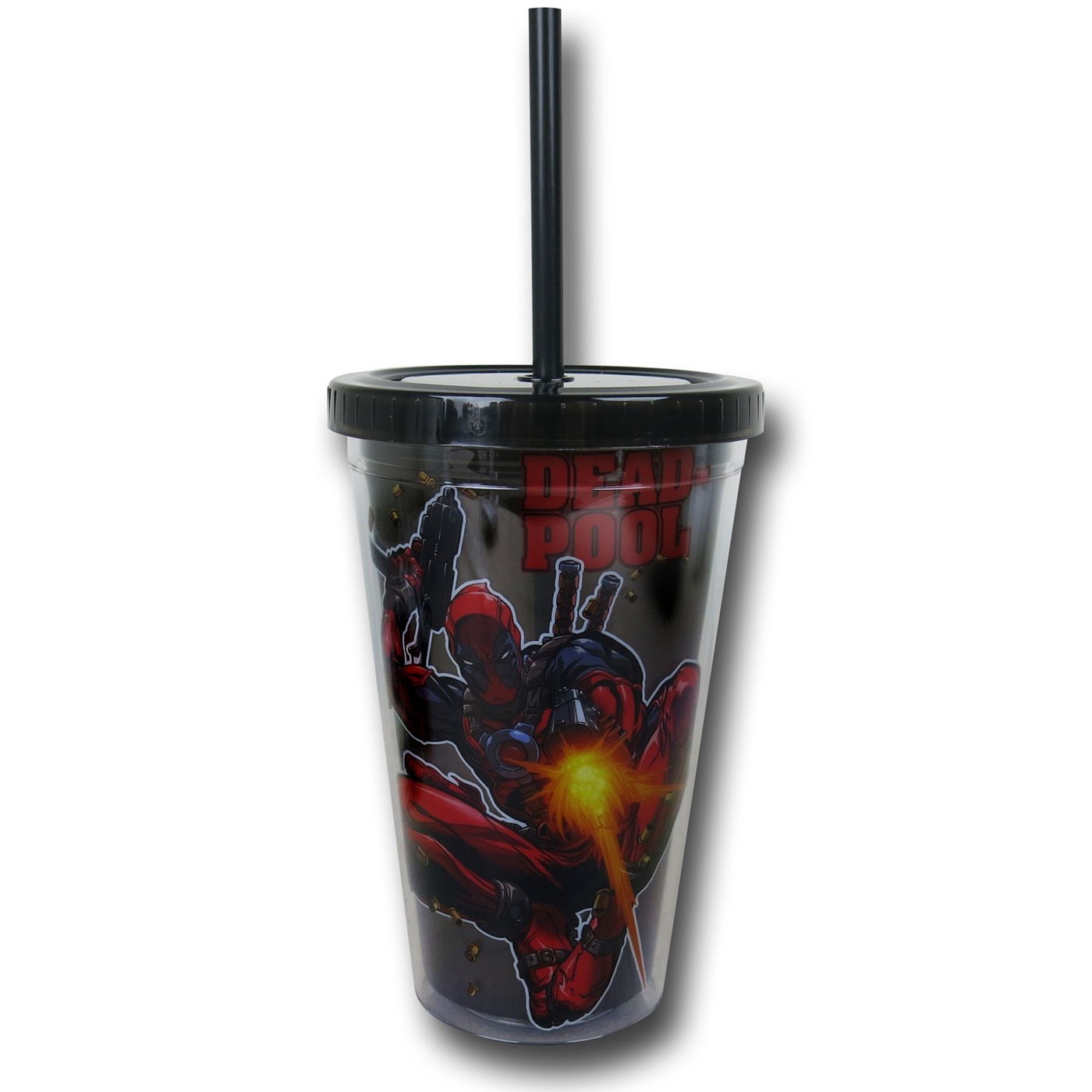 Deadpool Jump & Shoot 18oz Acrylic Cold Cup, Black