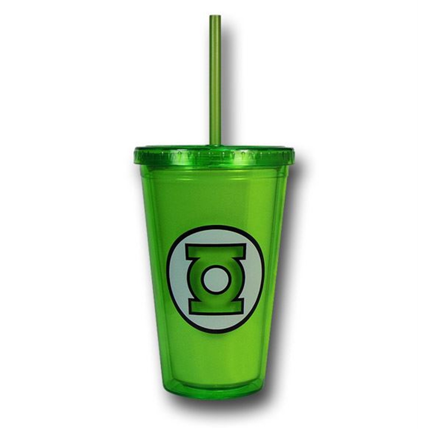 Green Lantern Symbol Green Acrylic Cold Cup w/Lid, Green