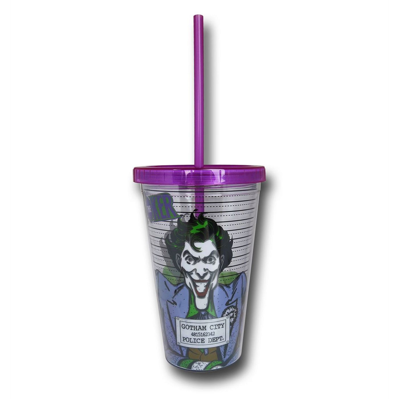 Joker 16oz Cold Cup with Reusable Ice Cubes, Purple