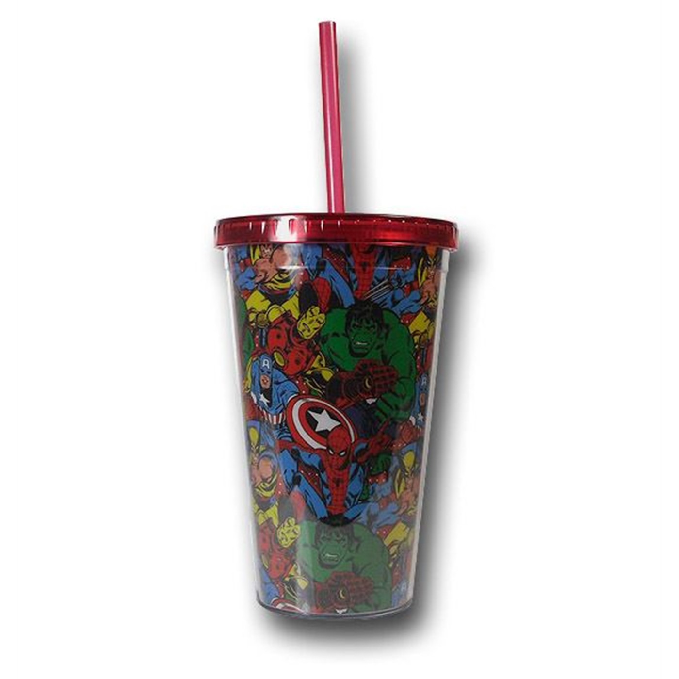 Marvel Heroes Collage Acrylic Cold Cup w/Lid
