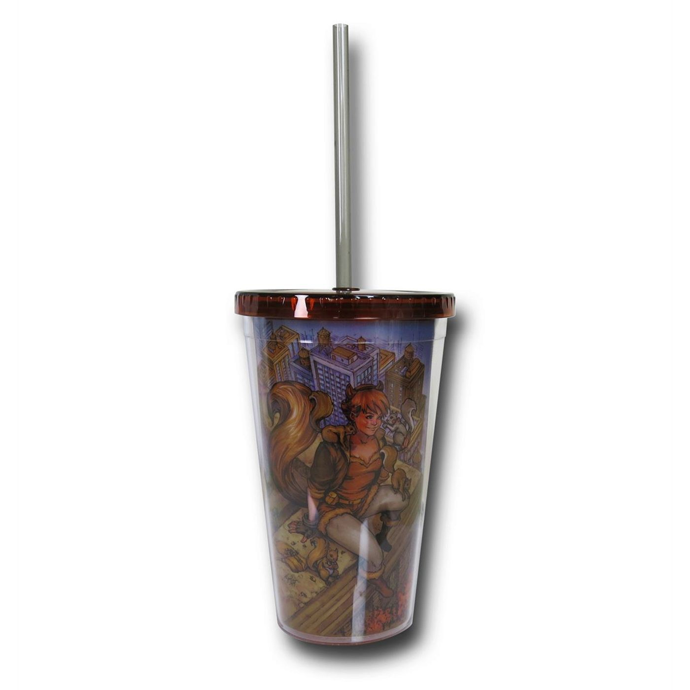 Squirrel Girl 18oz Acrylic Cold Cup, Brown