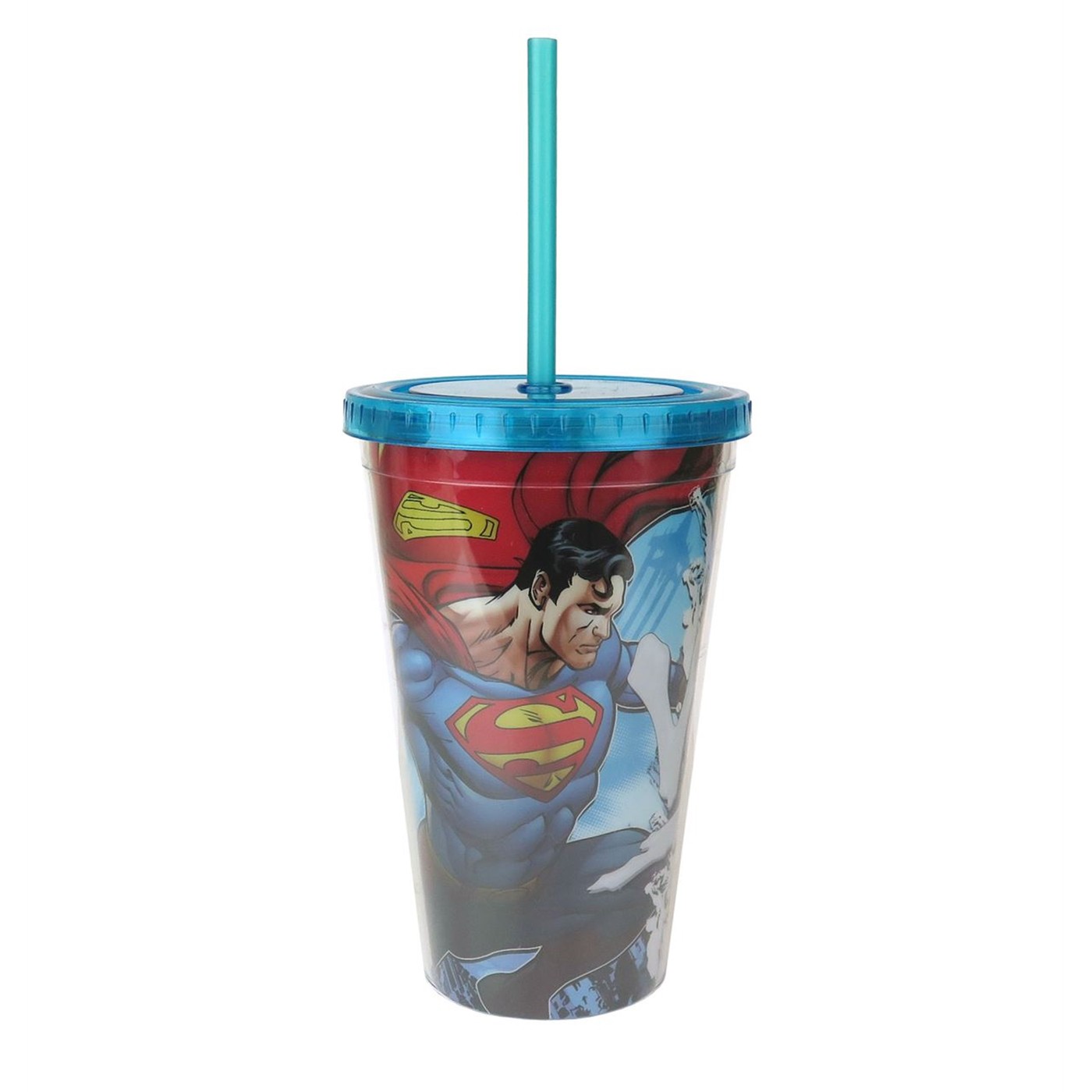 Superman Vs Lex Luthor 16oz Acrylic Cold Cup, Blue