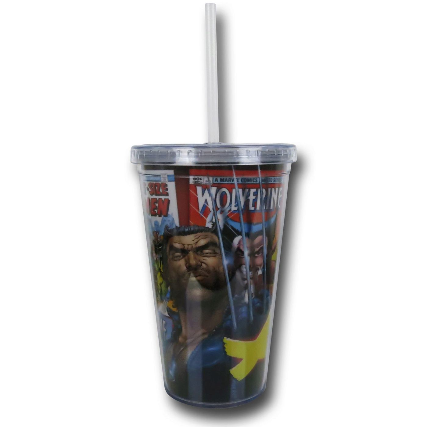 Wolverine Comic Cover 18oz Acrylic Cold Cup, Red
