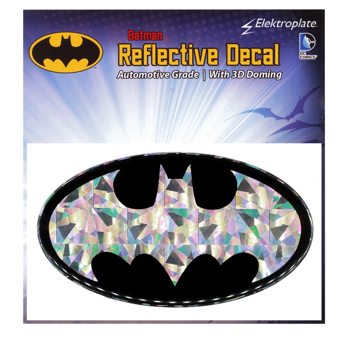 Batman Symbol Reflective Decal, Black