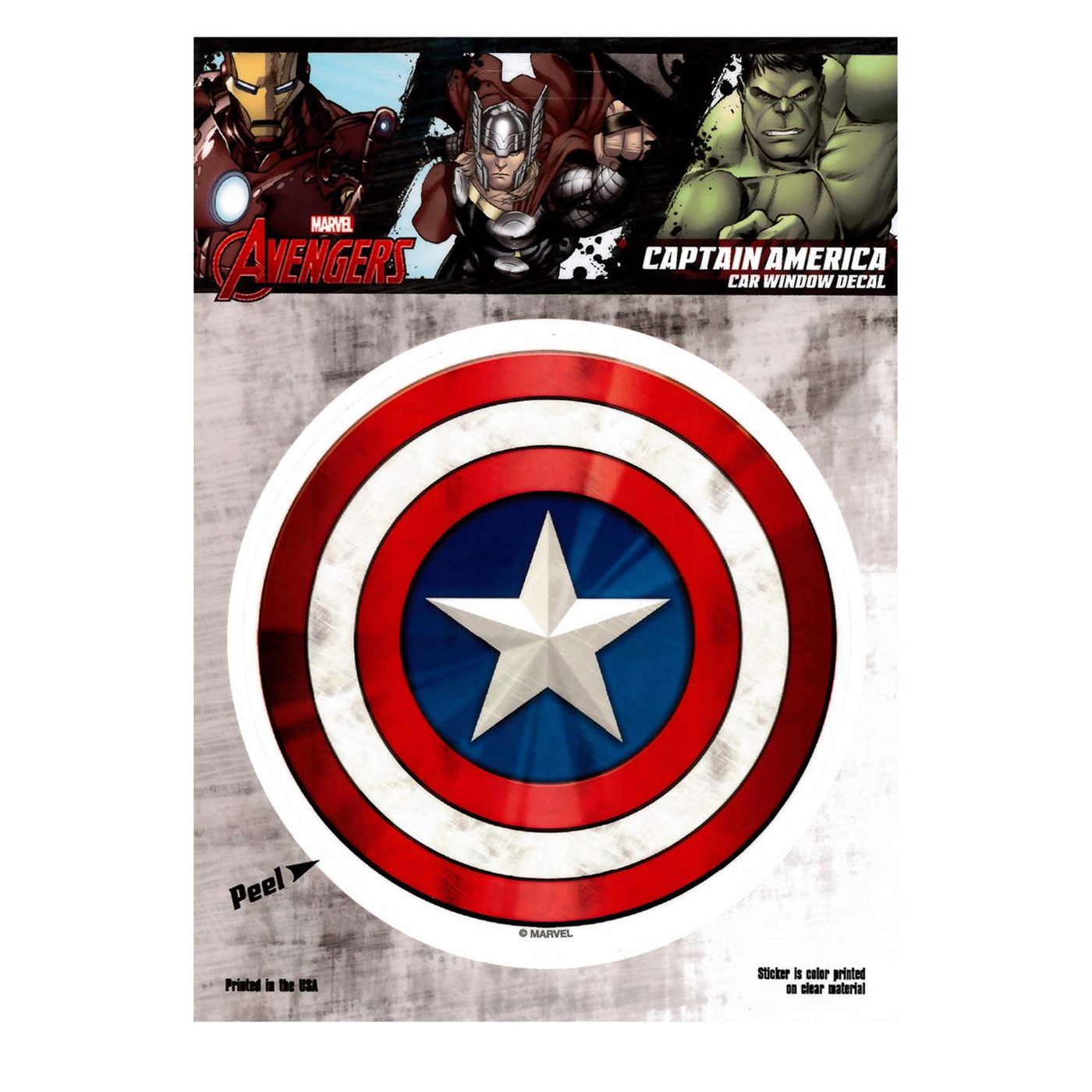 Captain America Shield Decal, Red