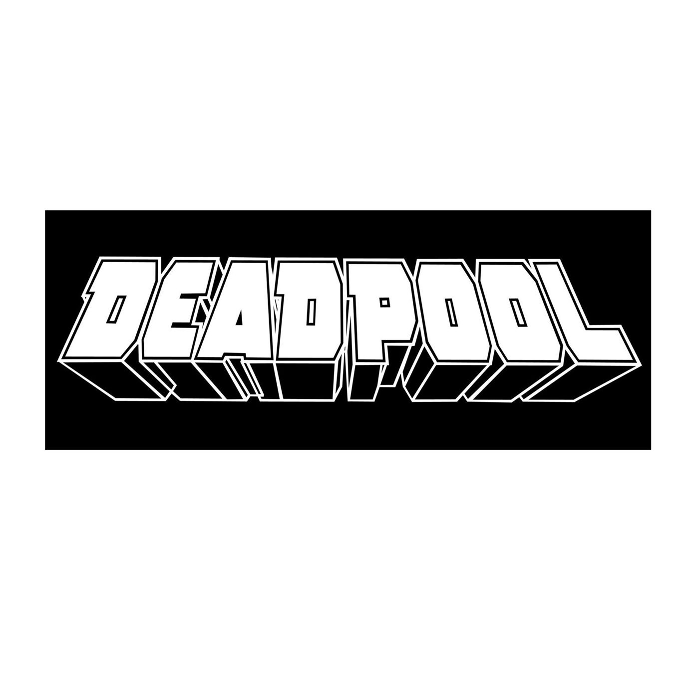 Deadpool Logo White Decal, White
