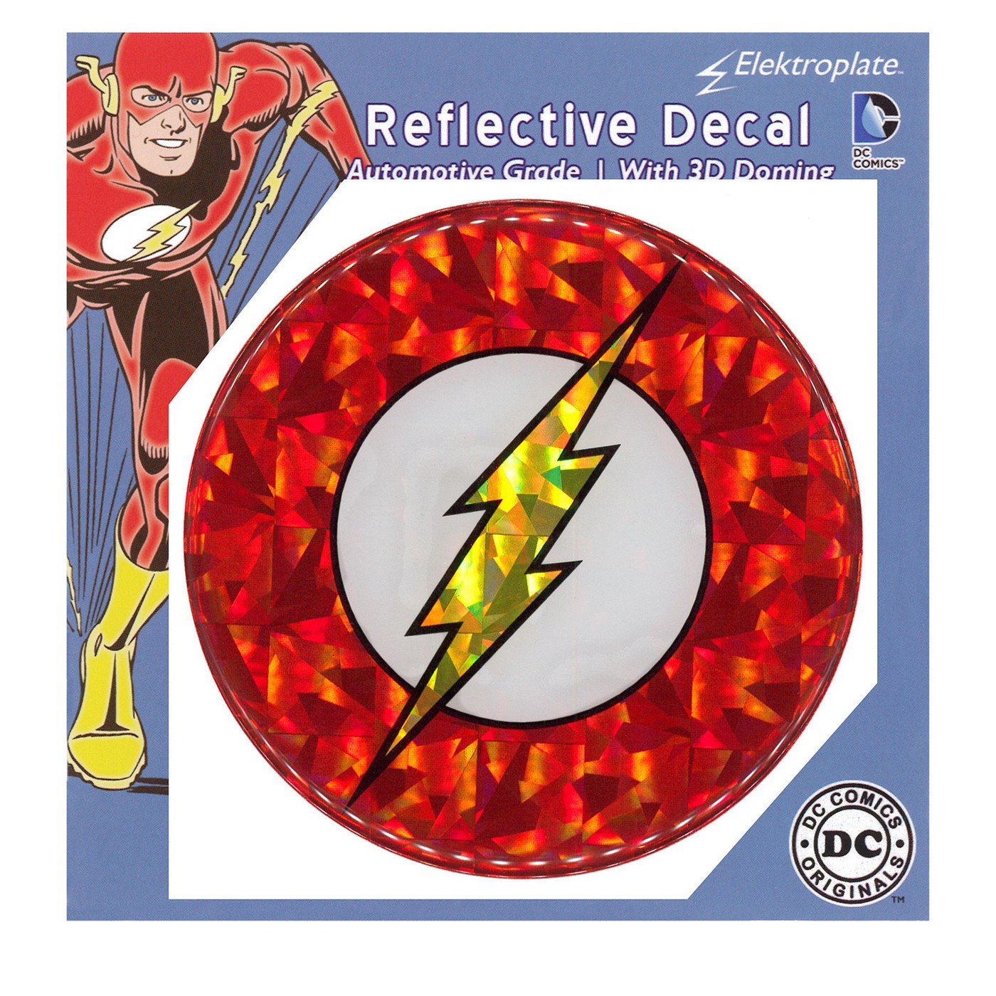 Flash Symbol Reflective Decal, Red